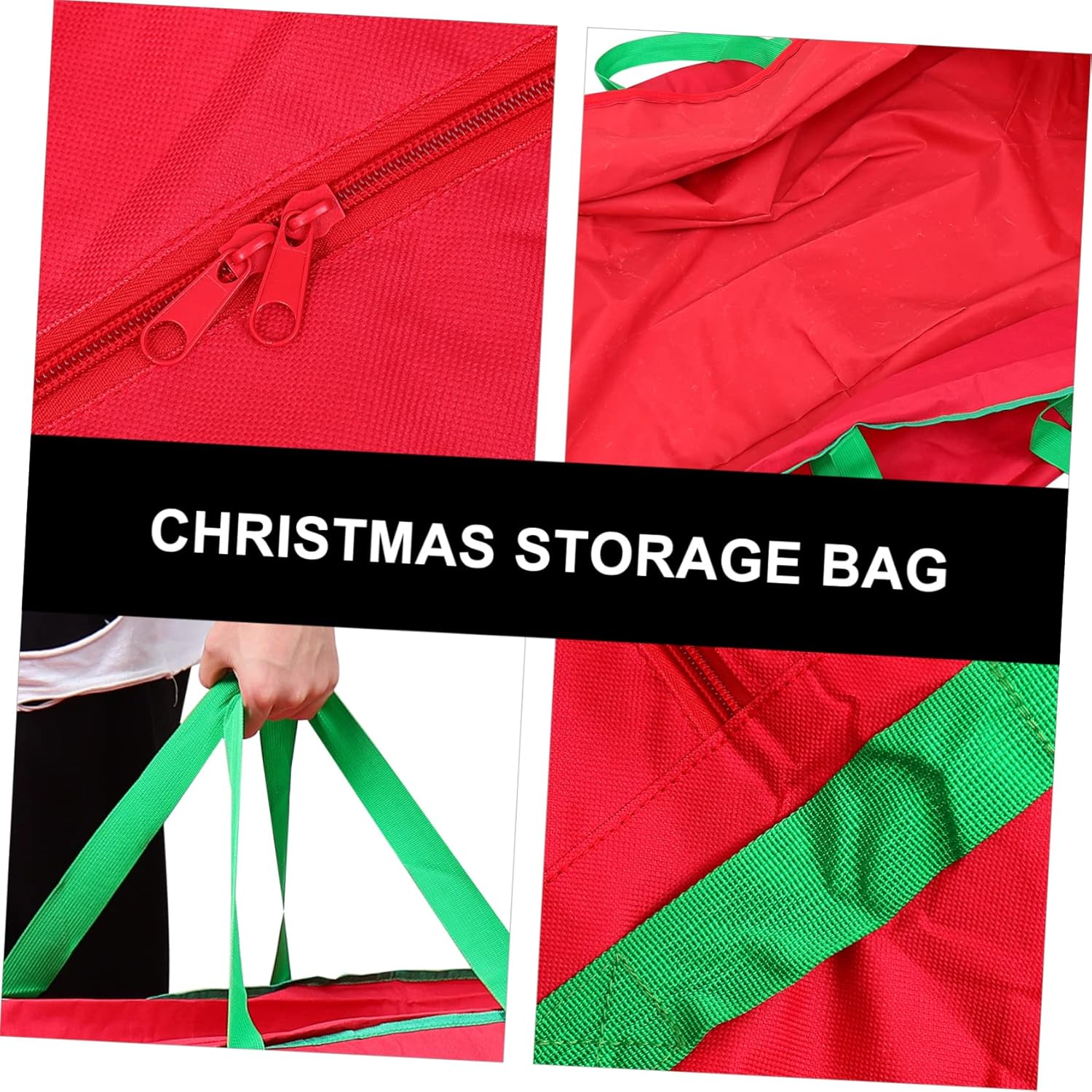 1pc Outdoor Cushion Storage Bag for Christmas Red Organizer for Furniture and Home for Cushions Blankets and Toys
