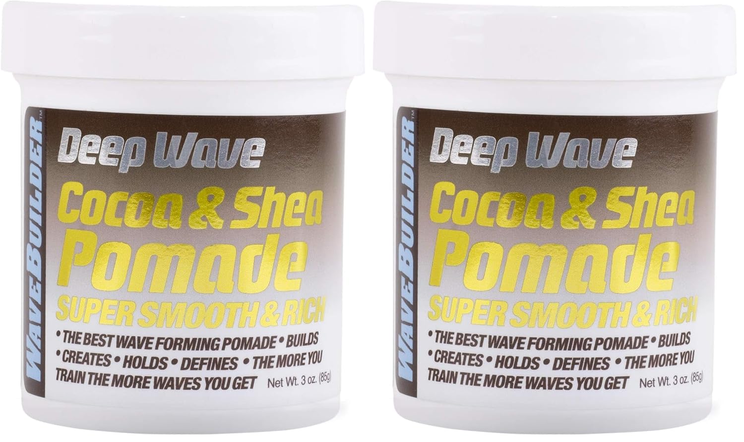 WaveBuilder Cocoa & Shea Pomade | Super Smooth & Rich Formula Promotes Healthy Hair Waves, 3 Oz