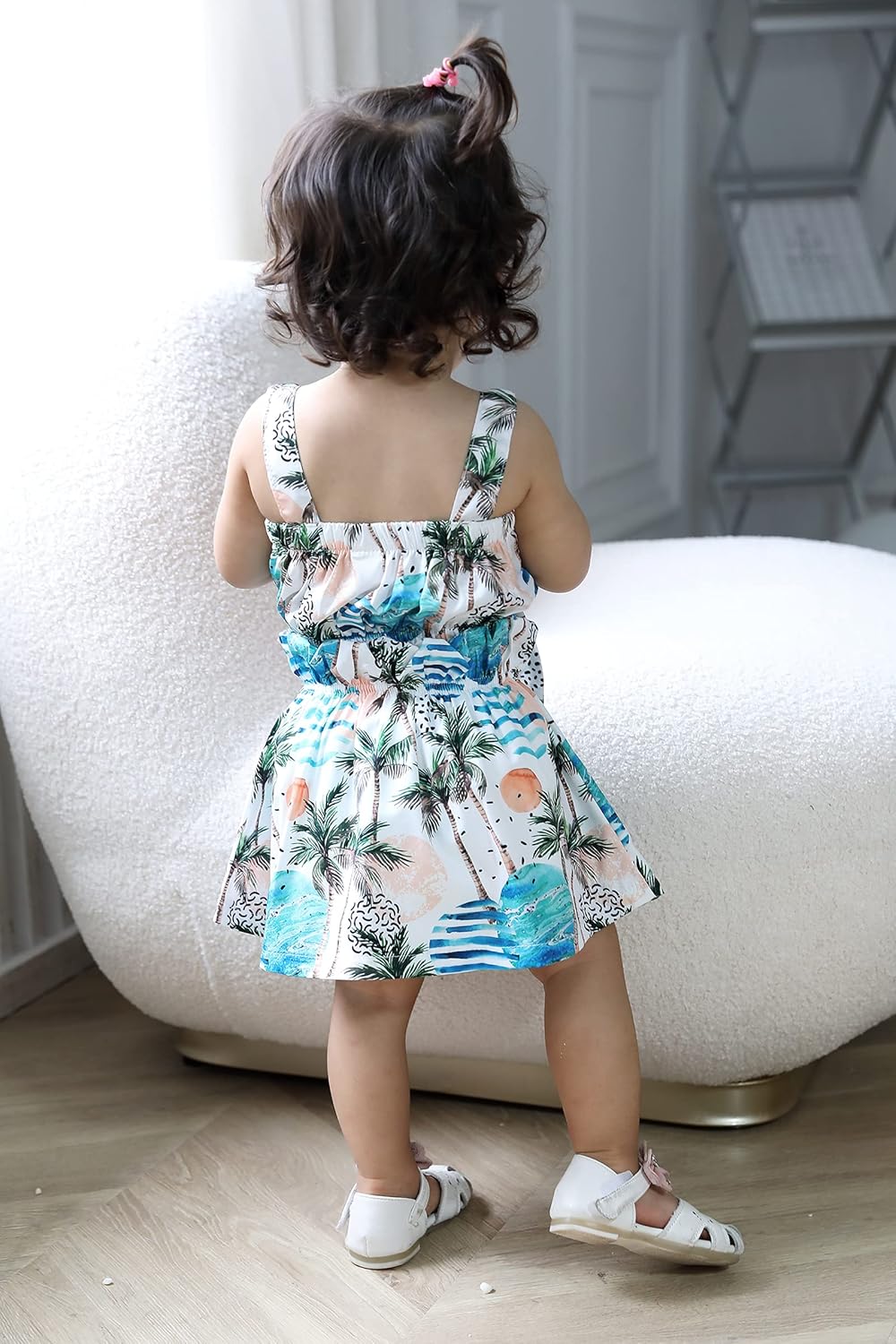 Tiny Cutey Toddler Baby Girl Clothes Ruffle Crop Top +Boho Floral Skirt Summer Dress Outfit Two Piece Set - Image 4