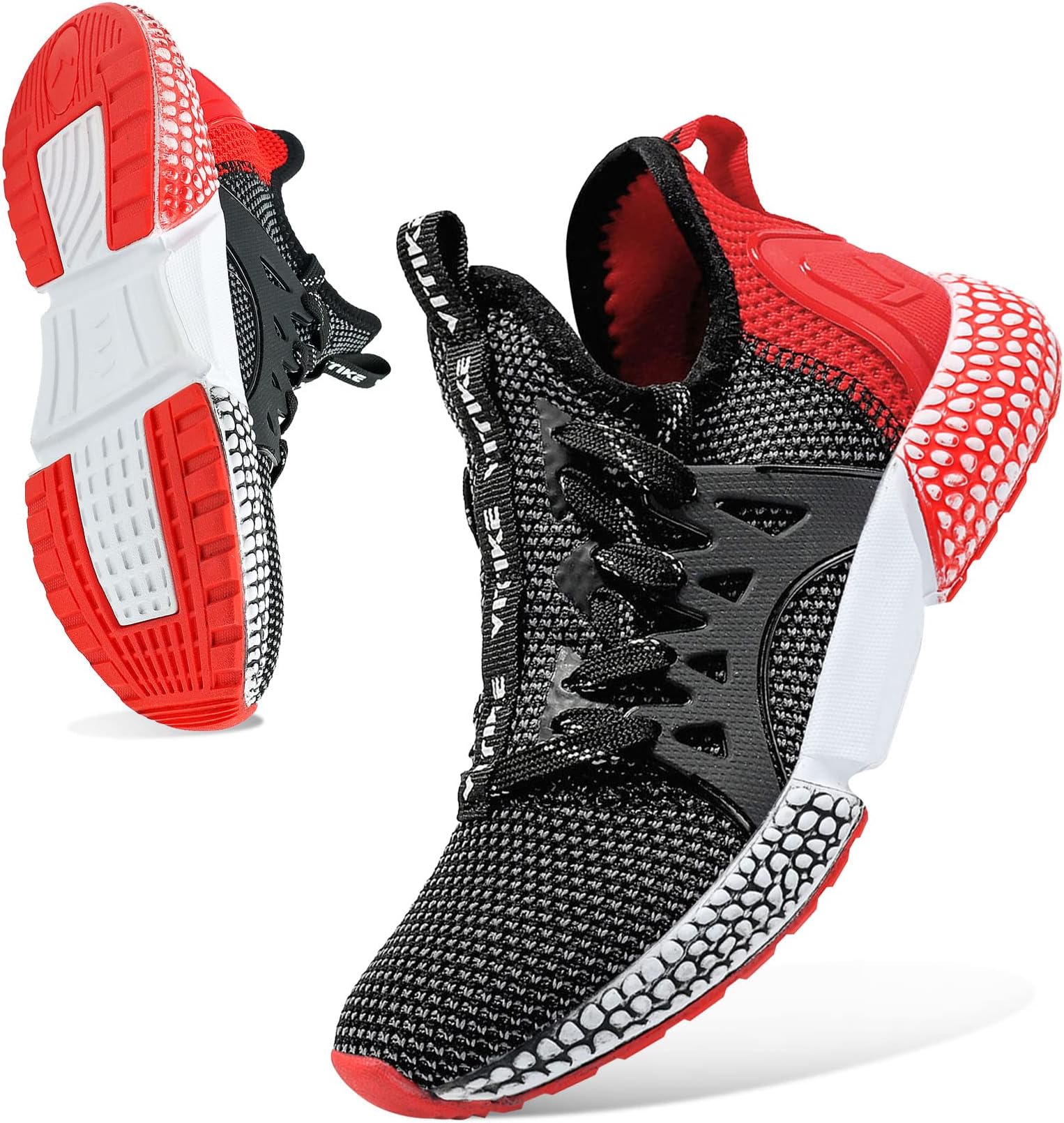 WETIKE Boy's Shoes Mesh Slip on Lightweight Running Sneakers
