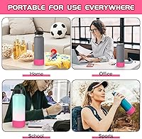 Vista 38 de WUQID Heart Shaped Texture Silicone Boot Compatible with Stanle Quencher H2.0 IceFlow Flip 20oz 30oz 40oz,Hydroo Flask 12-24oz