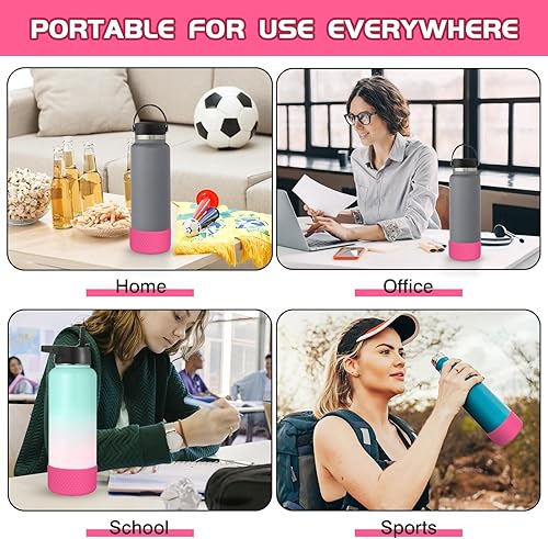 Miniatura 6 de WUQID Bota de silicona con textura en forma de corazón para Stanley Quencher H2.0 40 onzas, 30 onzas, 20 onzas y IceFlow Flip 30 oz 20 oz e