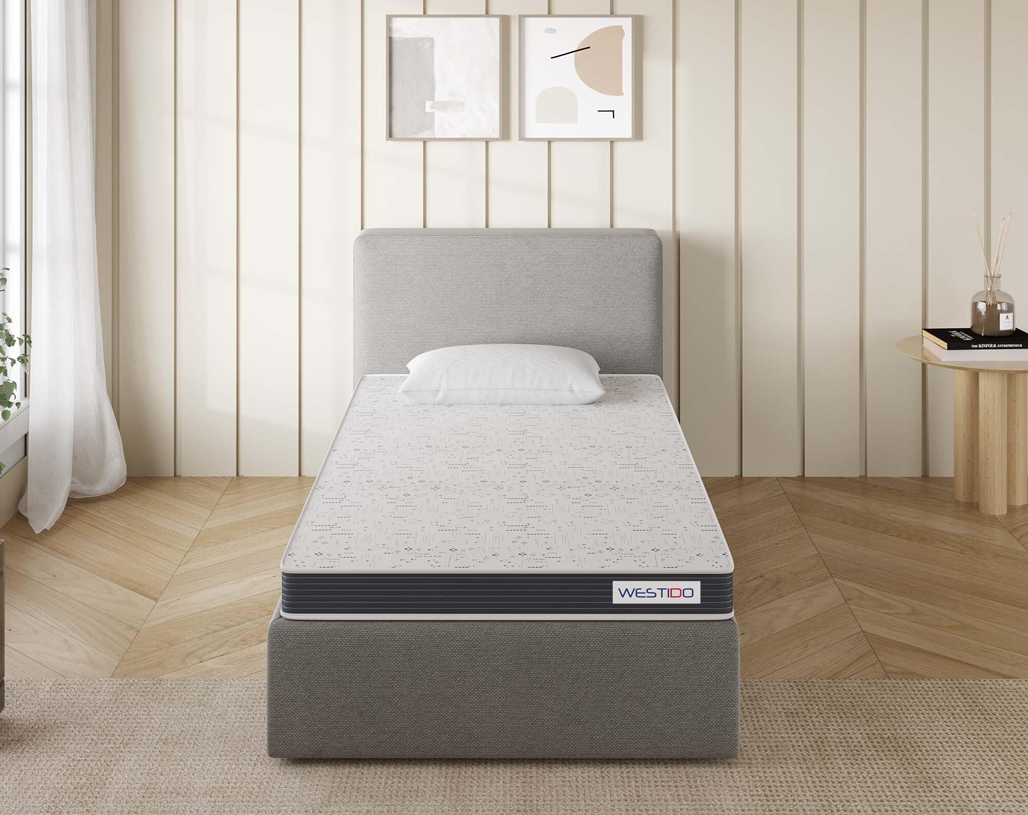 WESTIDO SwitchSleep Multiple High Resilience (HR) Foam | High Density (HD) Foam Knitted Fabric Single Size Reversible Mattress SwitchSleep5inch30x78