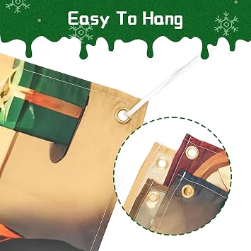 KATIMI Christmas Door Cover Decoration with Santa Claus 71 x 35 in