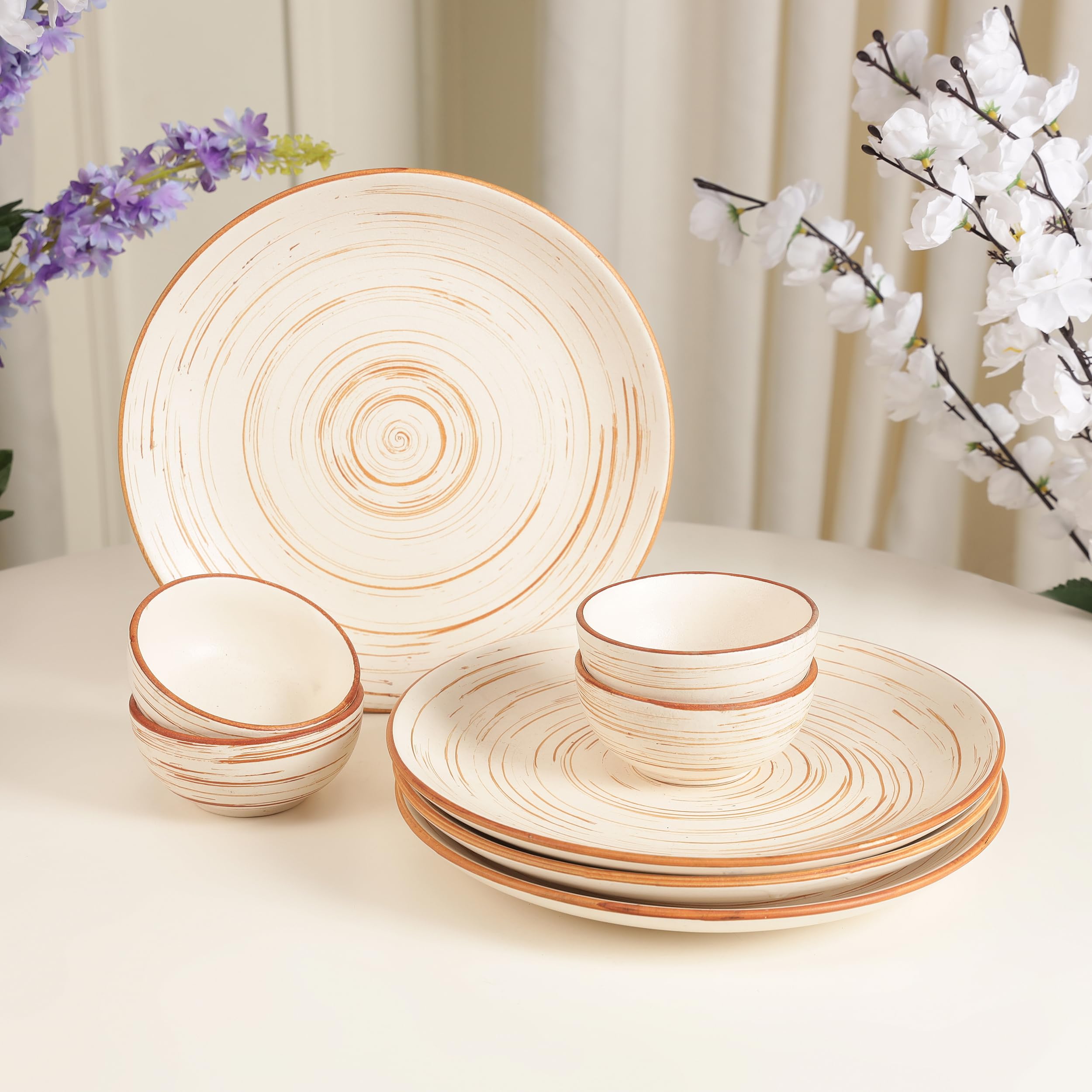 THE WHITE SPACE LIVING Handcrafted Stoneware Reactive Glaze