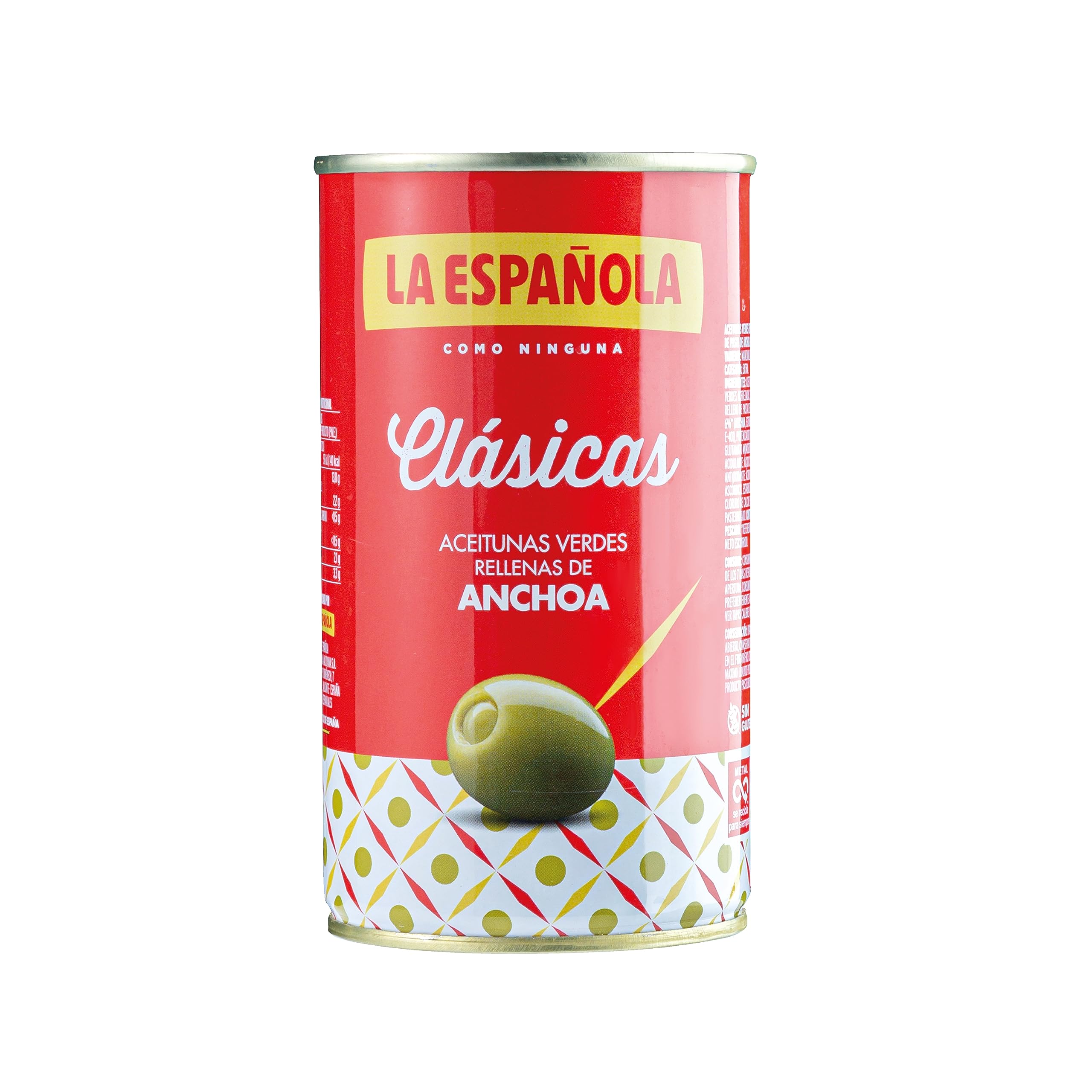 La Española - Pack de Aceitunas Rellenas de Anchoa I Pack de 12 Unidades 12 X 150 Gr I Olivas de Mesa