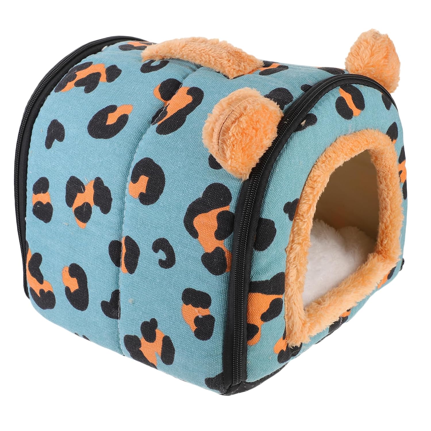 BESPORTBLE Warm Fabric Hamster House, Foldable Cartoon Pet Bed for Small Animals, Cold Weather Months