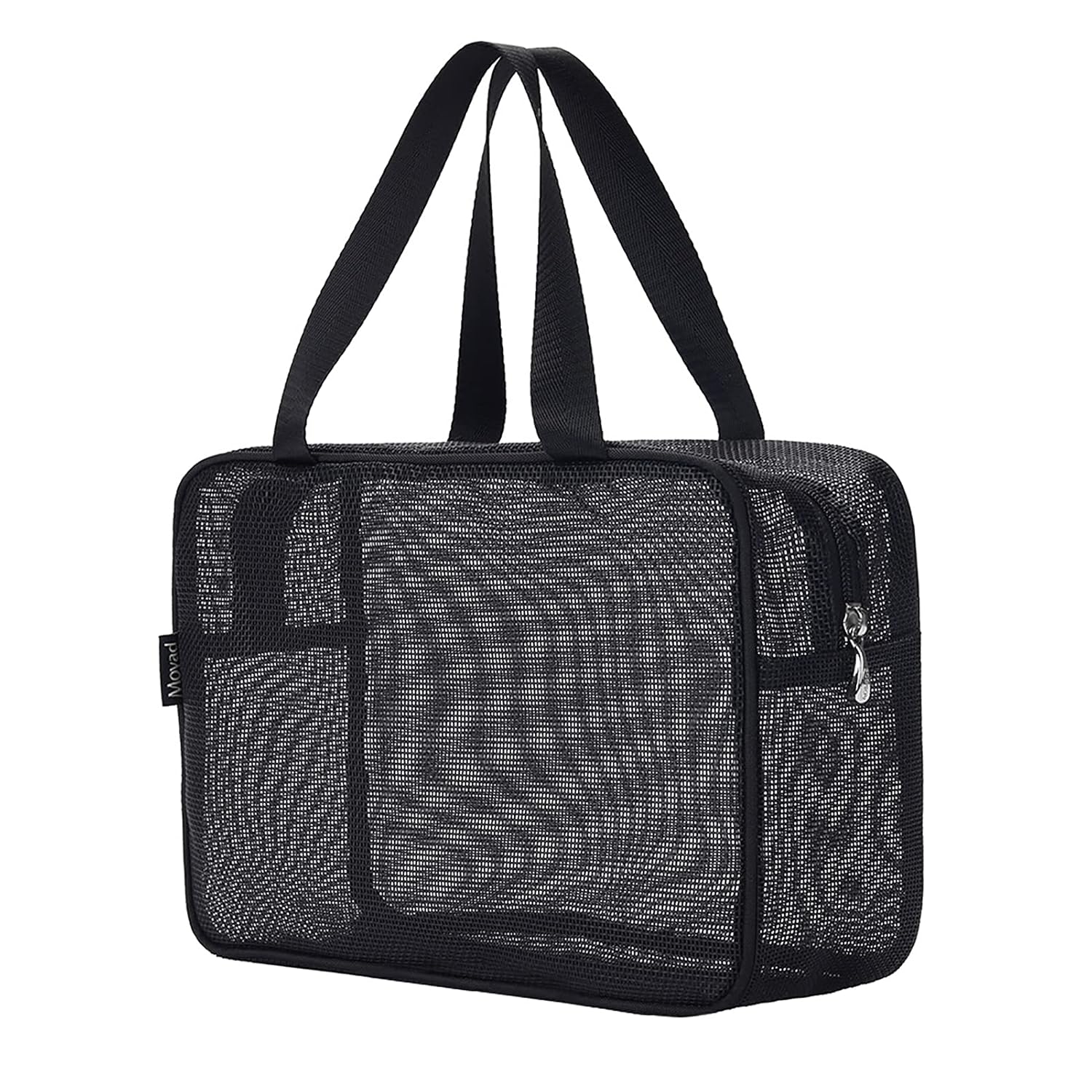 Moyad Mesh Shower Caddy Portable Toiletry Tote Gym Bag for College Dorm Bathroom Black Large