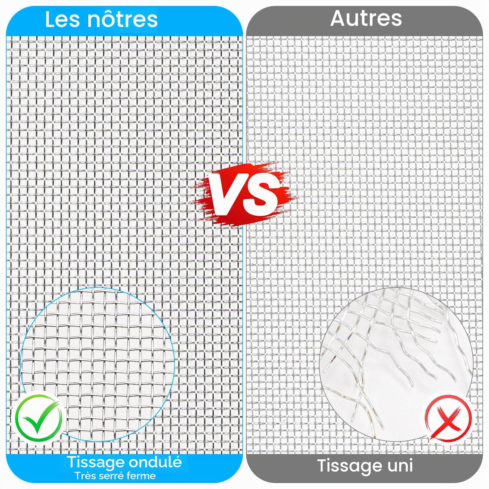 Rouleau de grillage en acier inoxydable 304 - 5 m x 300 mm - Maille métallique pour rongeurs - Empêche les souris, les serpents, les frelons et les rongeurs d'entrer - Facile à couper et à installer