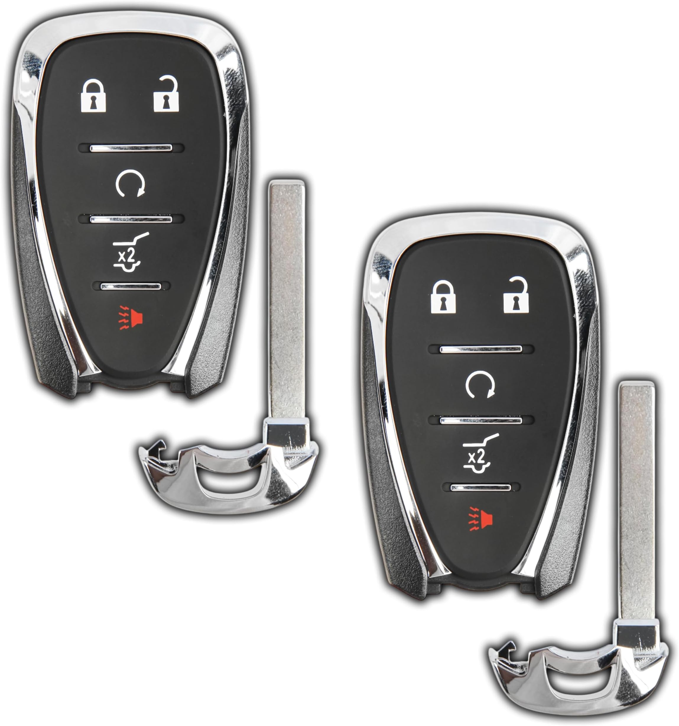 2x Remote Start Key Fob Control 5btn Suv for Chevrolet (HYQ4EA)