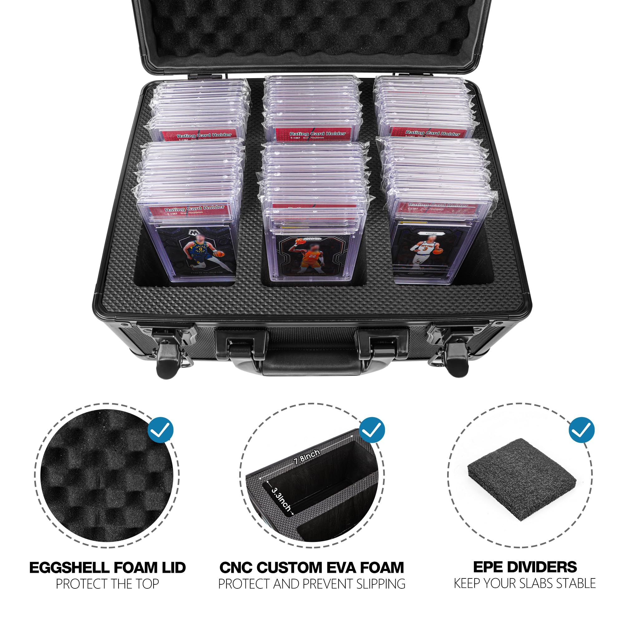 sgc graded card case Baseball MLB SGC Slabbed Graded Magnetic Trading Card Holder Case W/ Stand