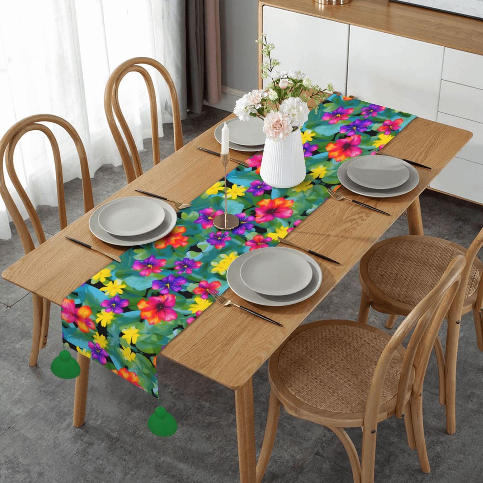 Chemin de table hawaïen pour protéger et décorer la table