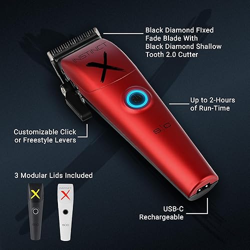 Miniatura 3 de Stylecraft Instinct Professional IN2 - Cortadora de pelo inalámbrica con motor vectorial con control de par intuitivo, 3 tapas modulares