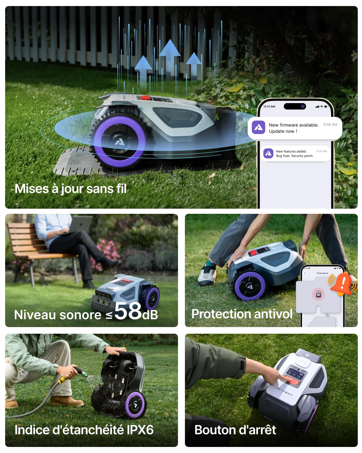ANTHBOT Robot Tondeuse M9-1000㎡