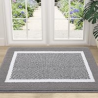 Vista 22 de Colorxy Tapete para puerta de interior, antideslizante, absorbente, resistente a la suciedad, tapetes resistentes de bajo perfil para interiores