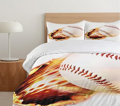 Miniatura 7 de Ambesonne - Funda de edredón multicolor disponible en 3 colores y tamaños diferentes, Tela, Beige Marrón, King