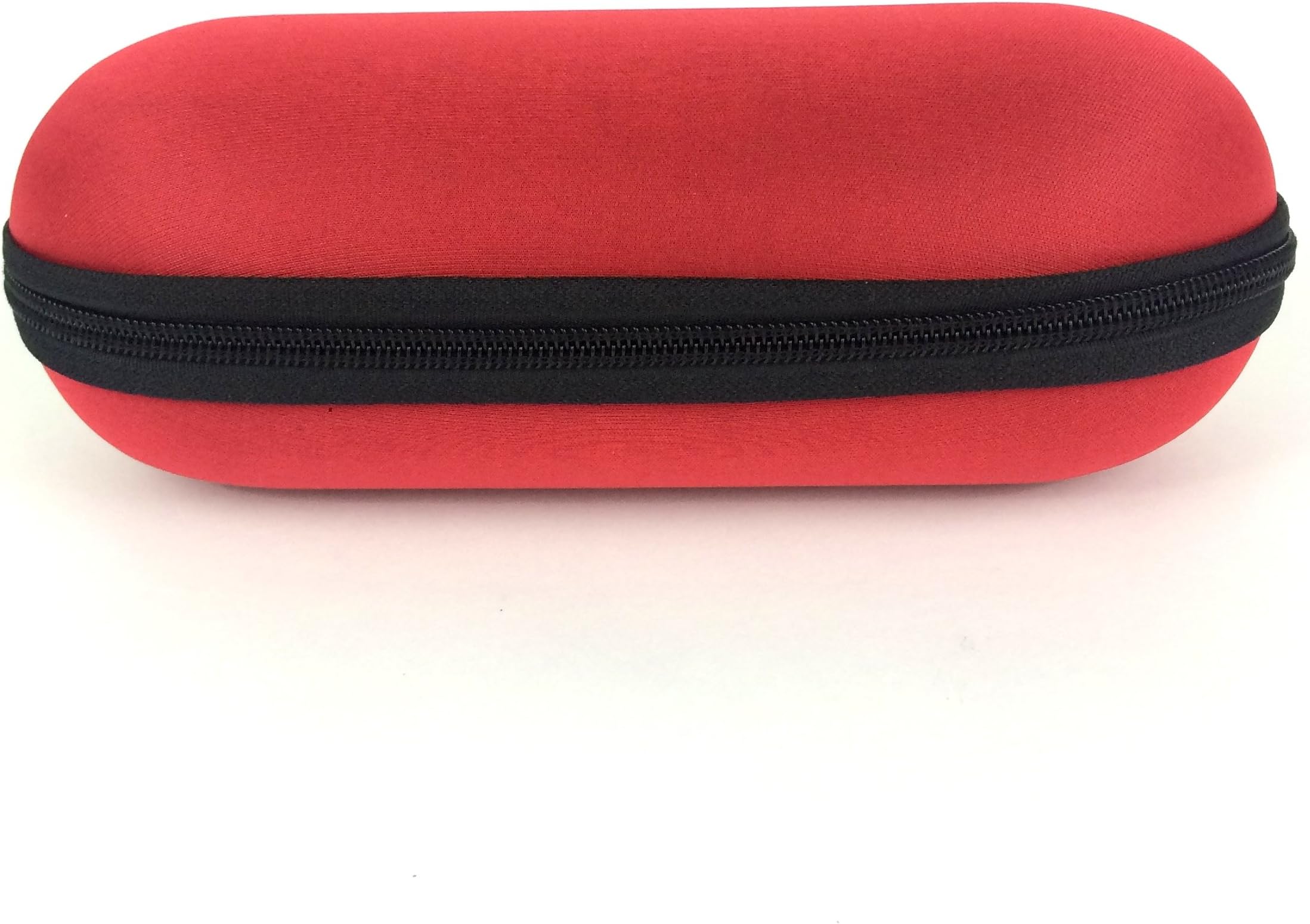 9" Large Zippered Padded Pouch Hard Carrying Case Protective Glass Storage for Pipes (Red)