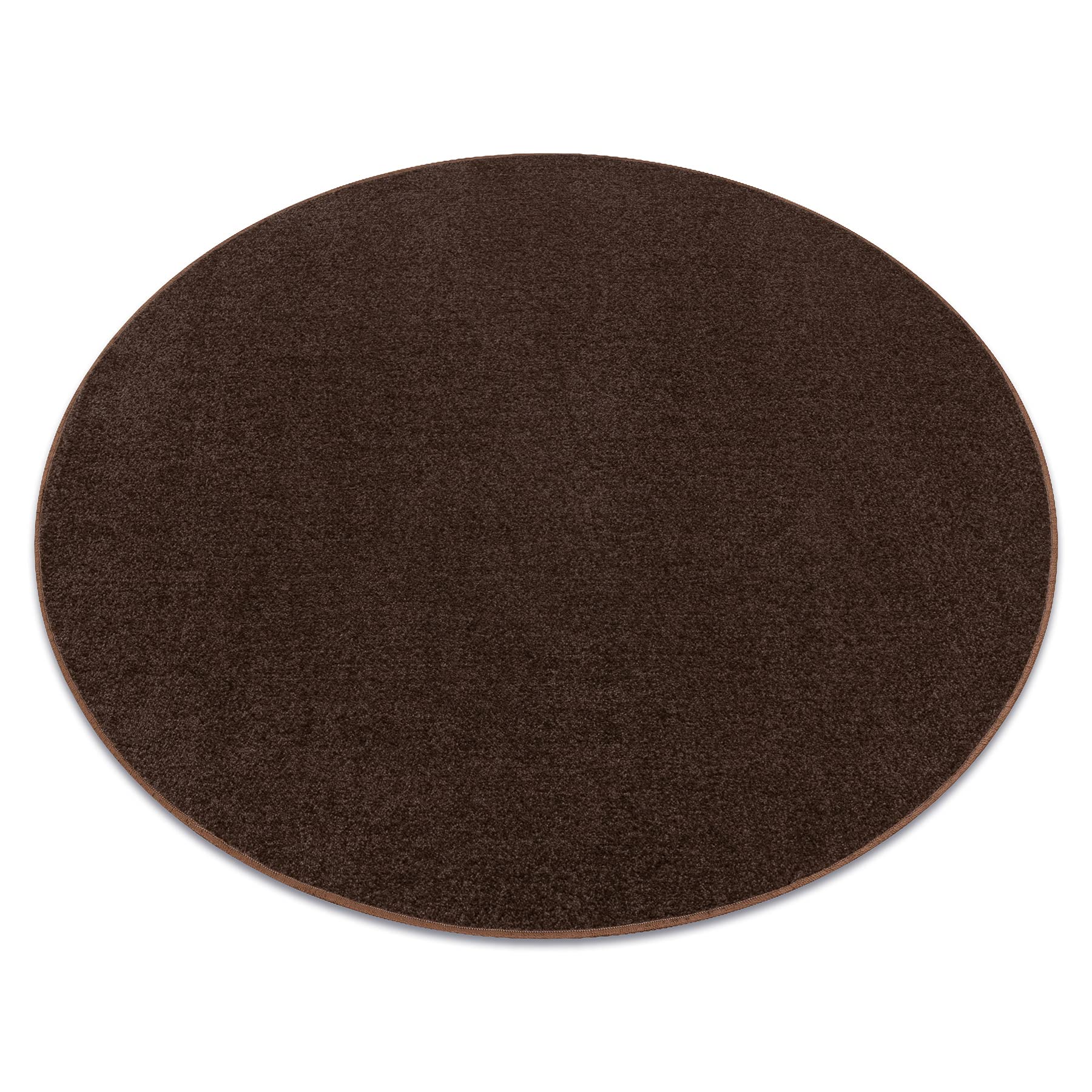 Tapis Eton marron rond 100 cm réchauffez vos sols froids et vides