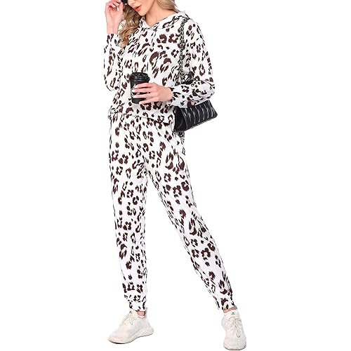 Ekouaer Sweatsuits Set Womens 2 Piece Sweatshirt & Sweatpants Hoodie Tracksuits Sportswear with Pocket