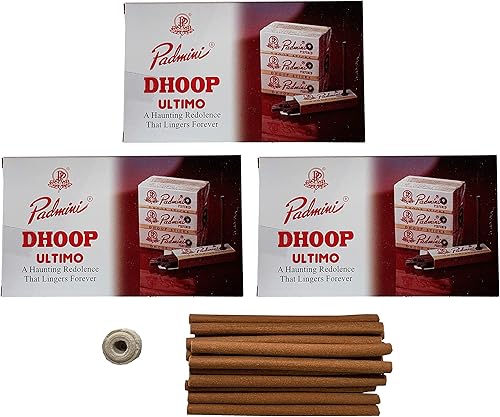 Miniatura 9 de Padmini Dhoop Ultimo - Tamaño XL - 4 pulgadas de largo - 14 pulgadas de grosor (paquete de 3 unidades, total de 45 varillas)