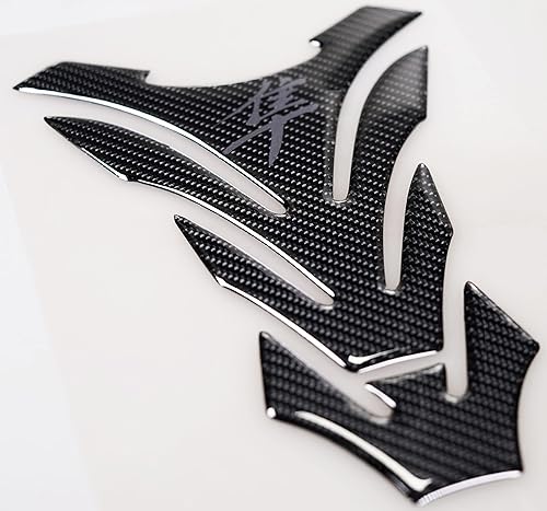 Miniatura 2 de Almohadilla de Tanque de Motocicleta de Fibra de Carbono Real Almohadilla de Tanque de Gas Aceite Combustible Calcomanía de Vinilo Protector de