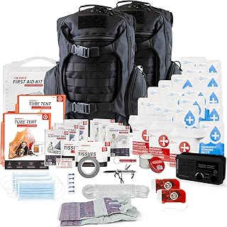 72HRS Deluxe Emergency Preparedness Kits - 3 Day Survival Backpack or Bug Out Bags for Earthquake, Hurricane, Tornado, Flo...