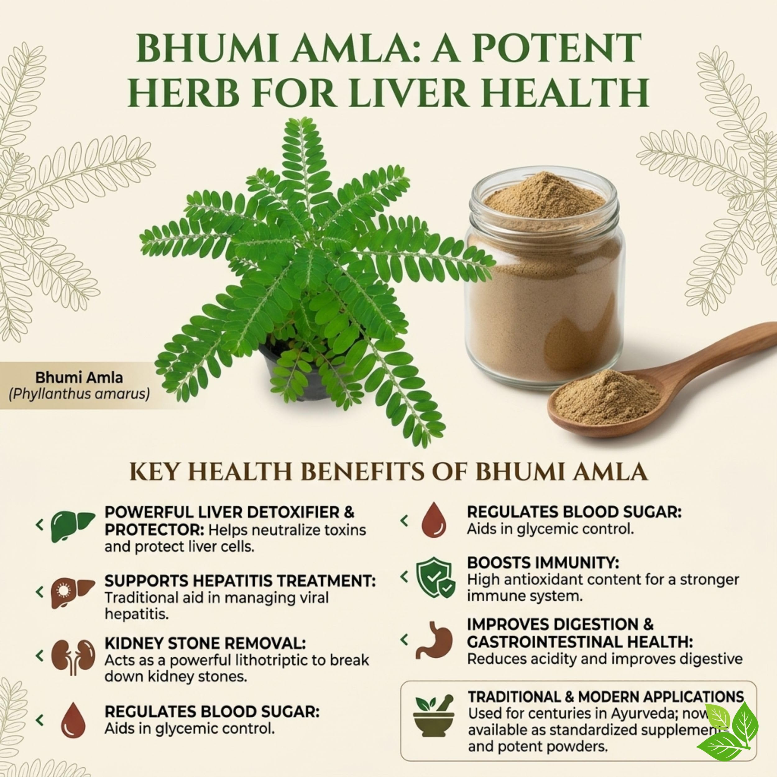 Bhumi Amla Powder 250g | Bhu Amla Powder | Bhumyamalaki | Phyllanthus Niruri Herbal Powder | Ayurvedic Wellness Supplement | Pure — Amazon image 3