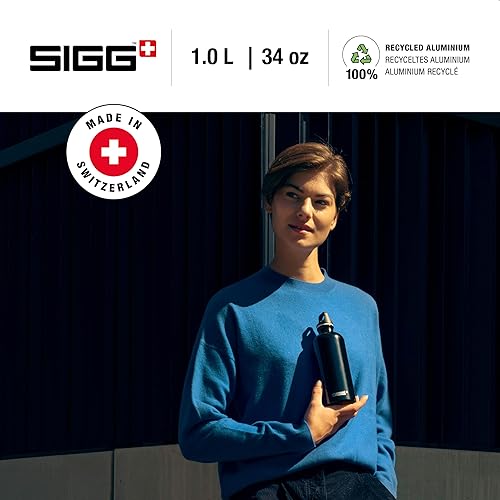 Miniatura 2 de SIGG - Botella de agua de aluminio - Viajero - Hecho en Suiza - Bebidas carbonatadas - Reciclado - Sin BPA - 20 onzas  34 onzas