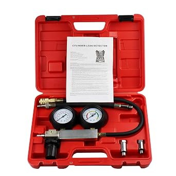 HFSR Cylinder Leak Detector,Engine Compression Diagnosis Test Kit,Cylinder Leakage Leakdown Leak Detector Engine Compression Tester for Piston Ring, Valve, Head Gasket