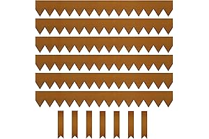 KOL 6-Pack Corten Steel Pre-Rusted Garden Lawn Edging with 7 Clips
