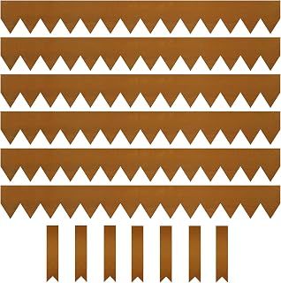KOL Pre-Rusted Corten Steel Lawn Edging 6-Pack - Heavy Duty 14-Gauge 40" x 5.5" Bendable Strips with Clips - 20FT Rust Garden Border