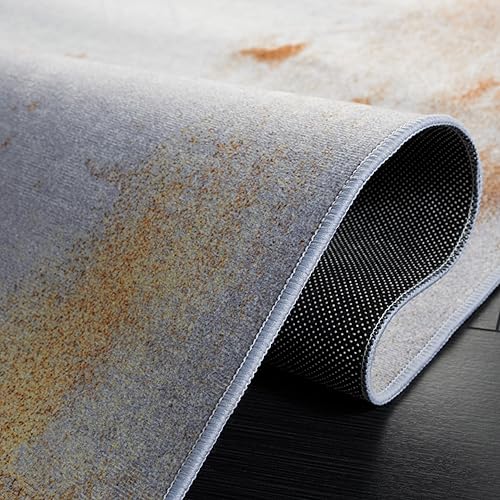 Miniatura 6 de Safavieh Tacoma Collection - Alfombra de área de 8 x 10 pies, color gris y óxido, diseño abstracto moderno, no desprende pelusa y de fácil cuidado,