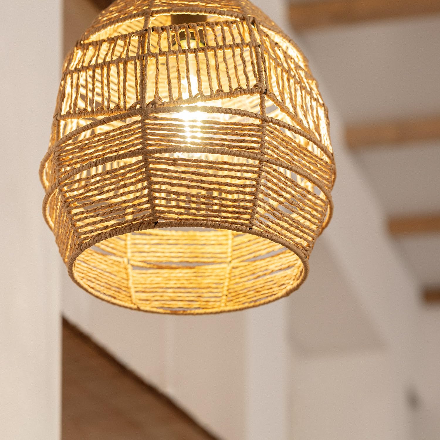 Ledkia Lampa Wisząca z Plecionego Papieru Beyawo Naturalna – Designerskie O