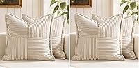Vista 34 de MIULEE - Juego de 2 fundas de almohada lumbar decorativas para sofá, cama, sala de estar, 12 x 20 pulgadas, beige, bohemio, acento, almohadas