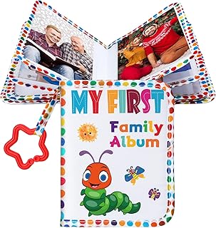 My First Family Album Holds 17 4x6 Pictures Photo Album Soft Cloth Book ...