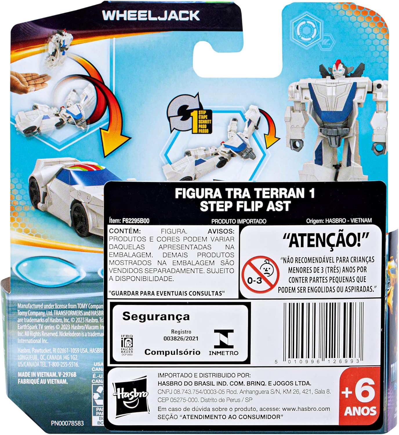 Transformers Toys EarthSpark 1-Step Flip Changer Wheeljack 4-Inch Action Figure, Robot Toys for Ages 6 and Up