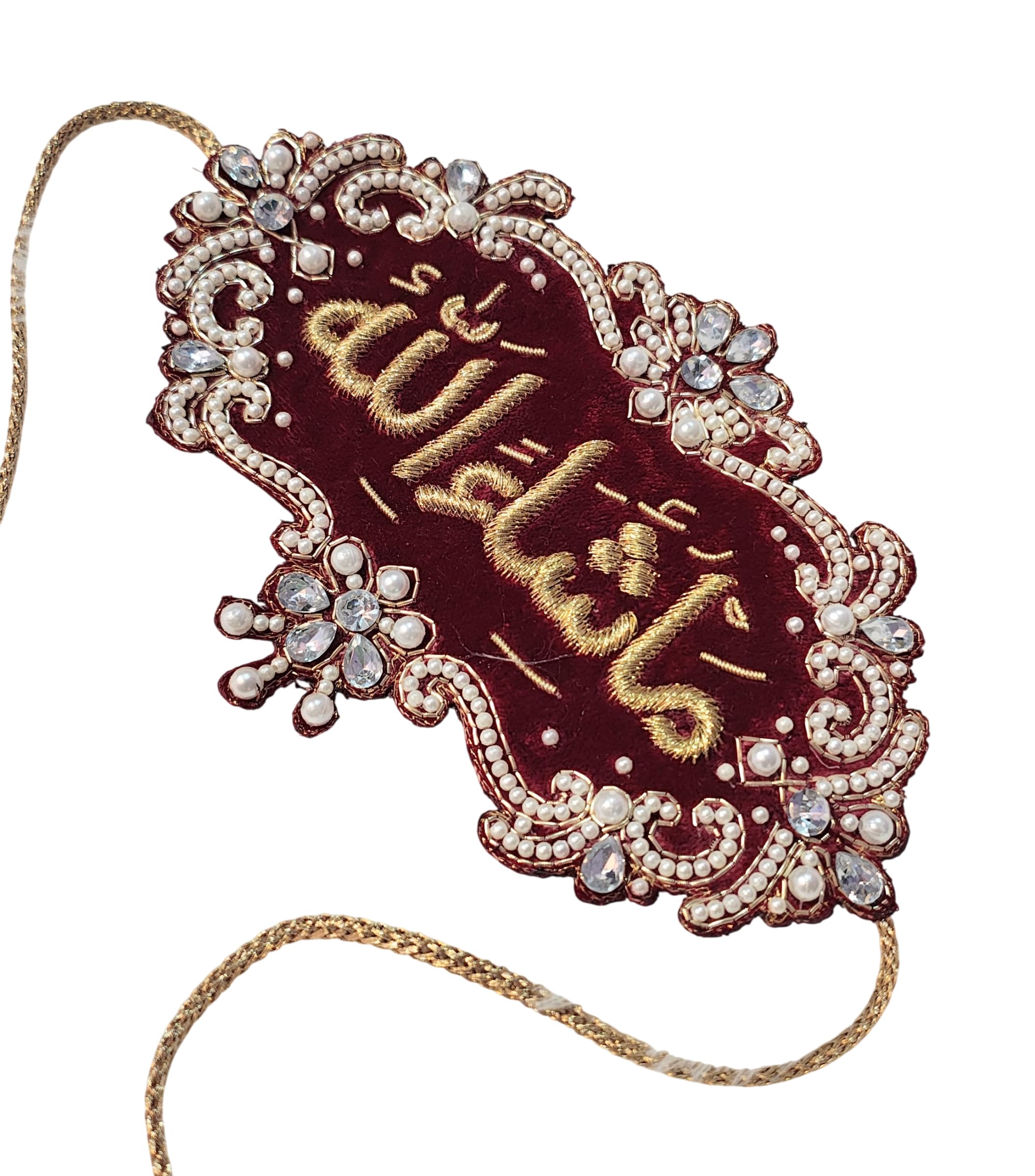 Maryam lace store Imam Zamin with مَا شَاءَ ٱللَّهُ (Mashallah) Embroidery | Islamic Wedding Imam Zamin for Bride & Groom | Nikah Ceremony | Muslim Wedding Ritual Accessory for Men & Women Pack of 1-image-33