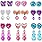Hicarer 9 Pairs Girls Clip on Earrings Pretend Princess Play Earrings Jewelry Set(Bright Colors)