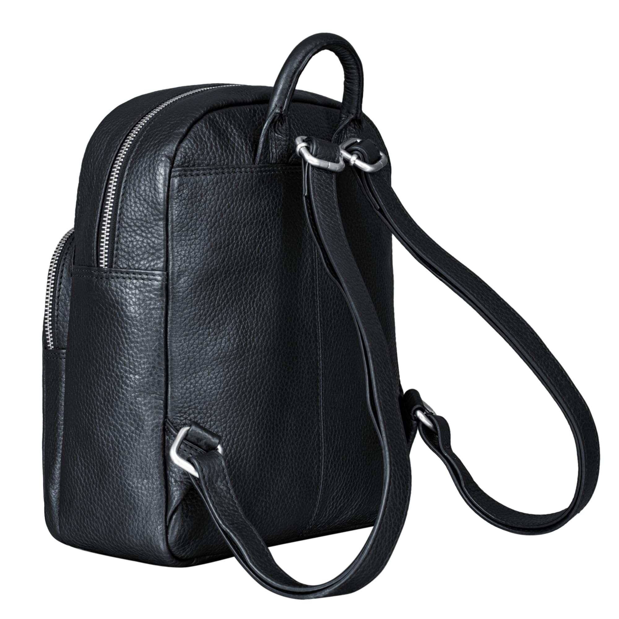 STILORD Damen-Rucksack aus Leder schwarz - Vintage Frauen-Rucksack - Kleine Tasche aus Echtleder - Handtasche Alba