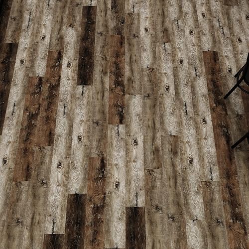 Miniatura 6 de Lucida USA - Piso vinílico imitación madera, adhesivo, para proyectos de bricolaje, 16 tablones, GlueCore, 39 pies cuadrados