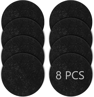 8 Pack Charcoal Filters for Compost Bucket 7.25 Inch, Activated Carbon Replacement Filter Round Compost Bin Filter for Countertop Bin, Odor Control Activated Charcoal Filters
