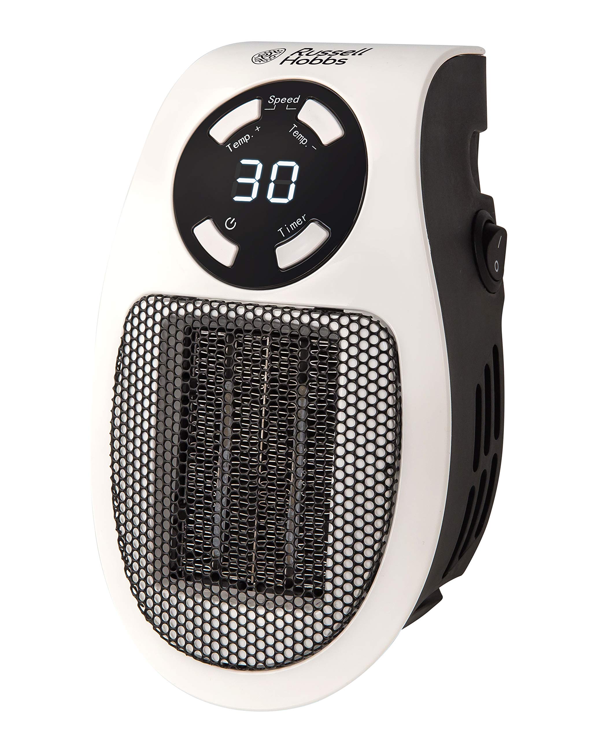 Russell Hobbs RHPH2001 500W Ceramic Plug Heater, Adjustable thermostat