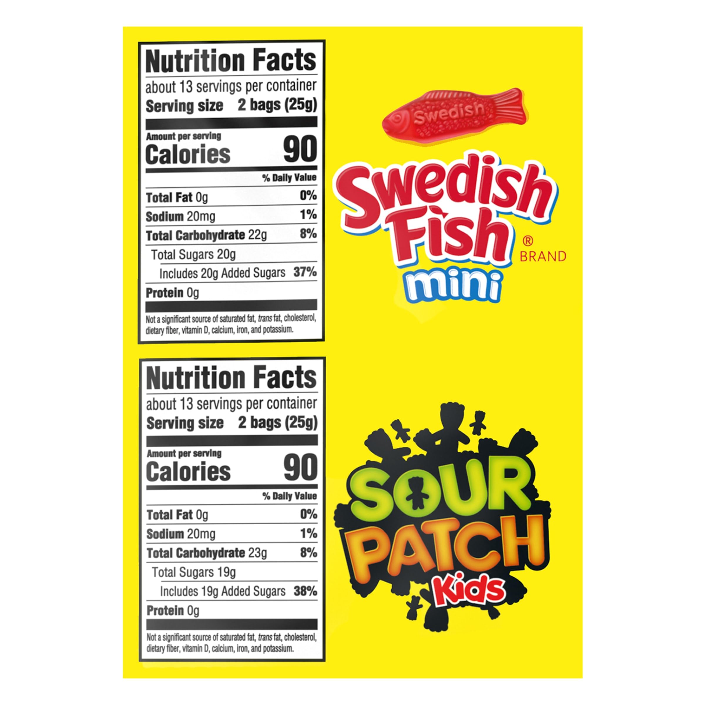 SOUR PATCH KIDS and SWEDISH FISH Mini Soft & Chewy Easter Candy Variety Pack, Bulk Candy, 50 Snack Packs - 2