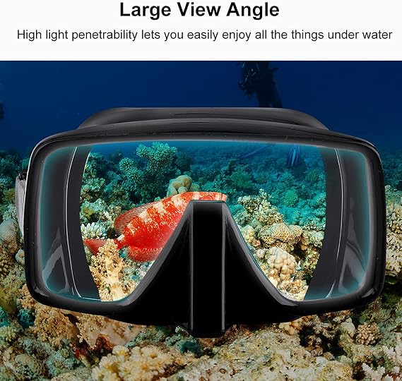Snorkeling Gear, Diving Mirror Full Silicone Deep Diving Mirror Snorkeling Plastic Packaging One Piece Salvage Diving Mask,