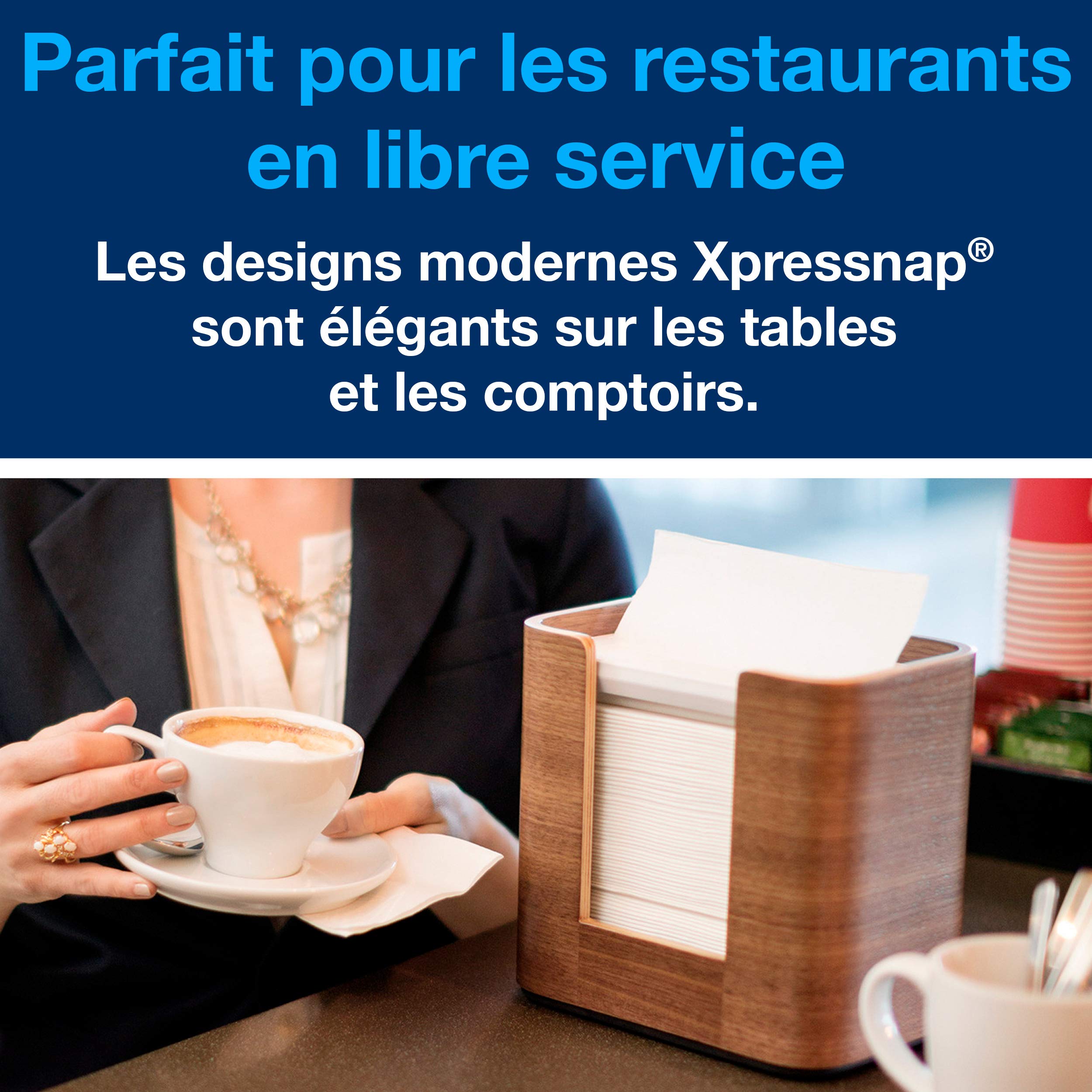 Tork 10840 Serviettes en papier enchevêtrées Universal Xpressnap N4 - 1 pli - lot de 8 paquets x 1125 - Blanc