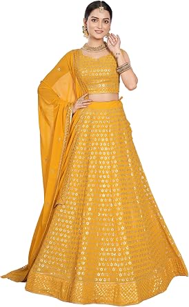Fabcartz Readymade Newly Launched Beautiful Embroidery Work Lehenga choli for Women Wedding Partys Wear