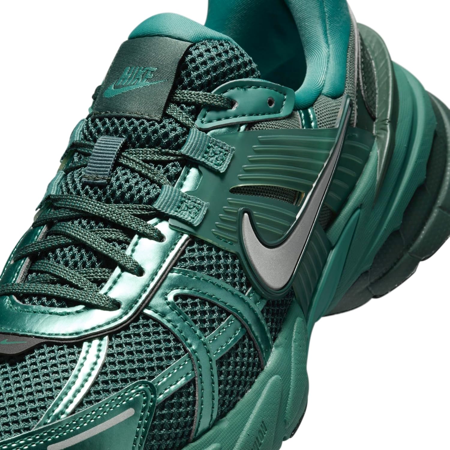 Nike V2K Run Shoes (HF5050-361, Bicoastal/Vintage Green/Metallic Silver) Size 10 - Image 2