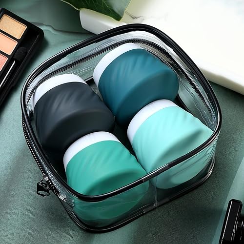 Miniatura 7 de Gemice Recipientes de viaje para artículos de tocador, tarros de crema de silicona aprobados por la TSA recipientes de tamaño de viaje con bolsa