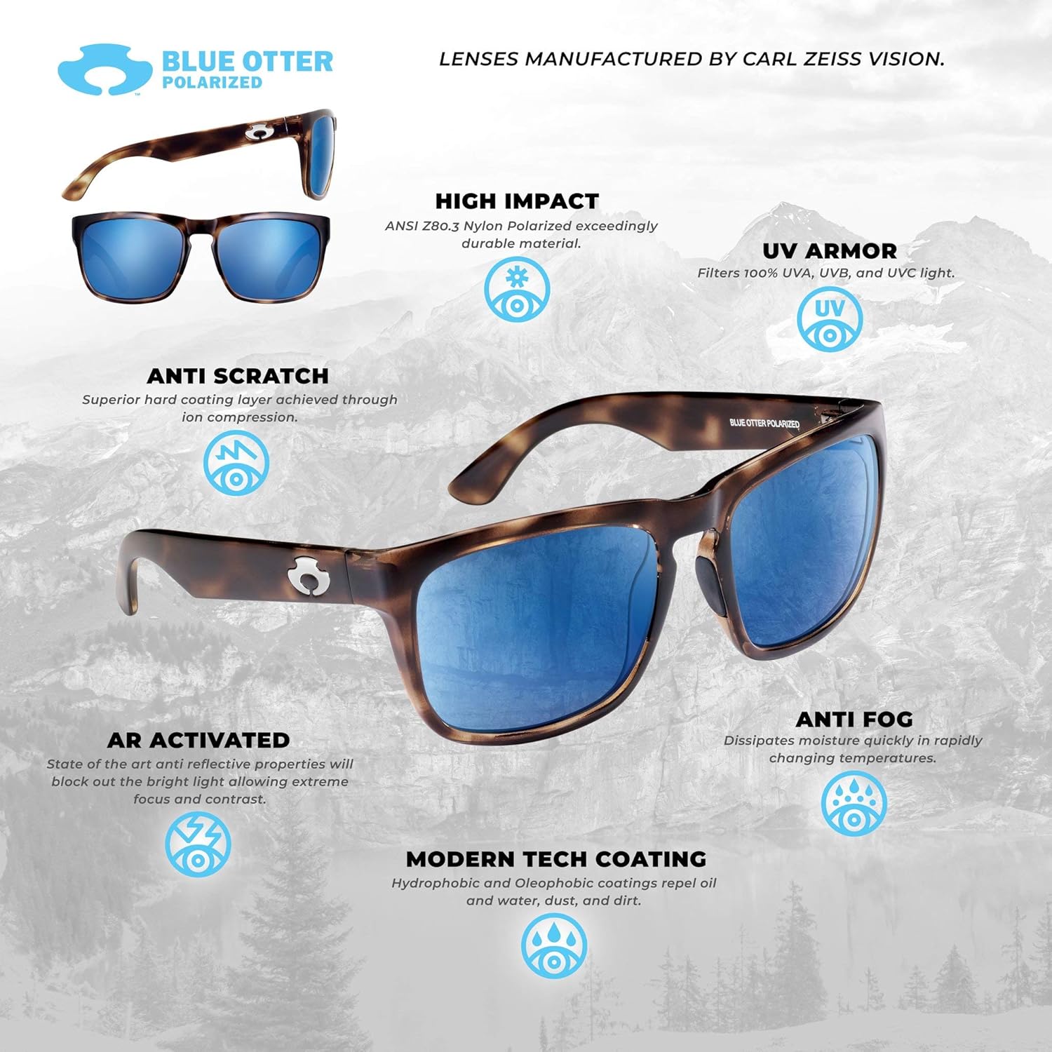 Blue otter sun glasses Clearance