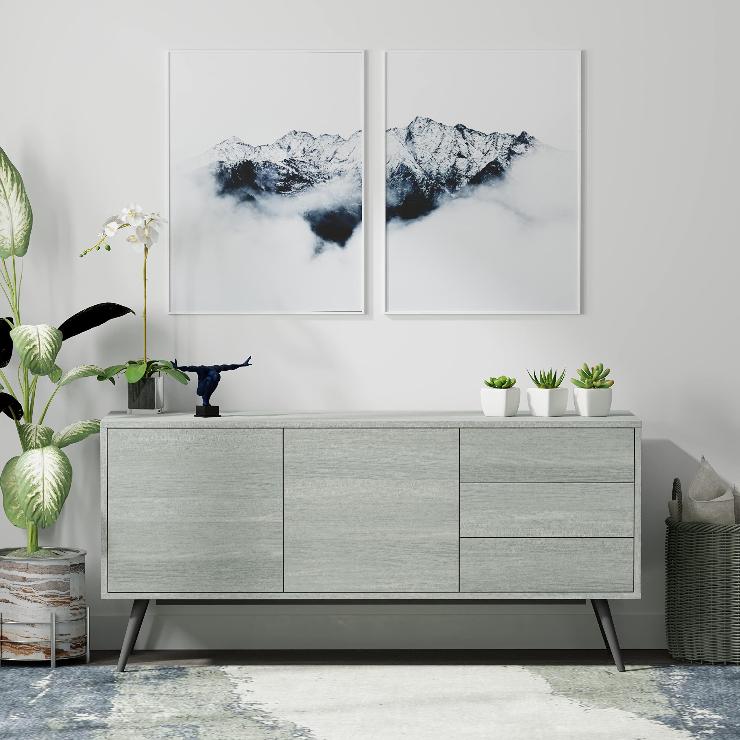 Glenwillow Home Atlas 59" Mid-Century Modern Buffet/Sideboard/TV Console